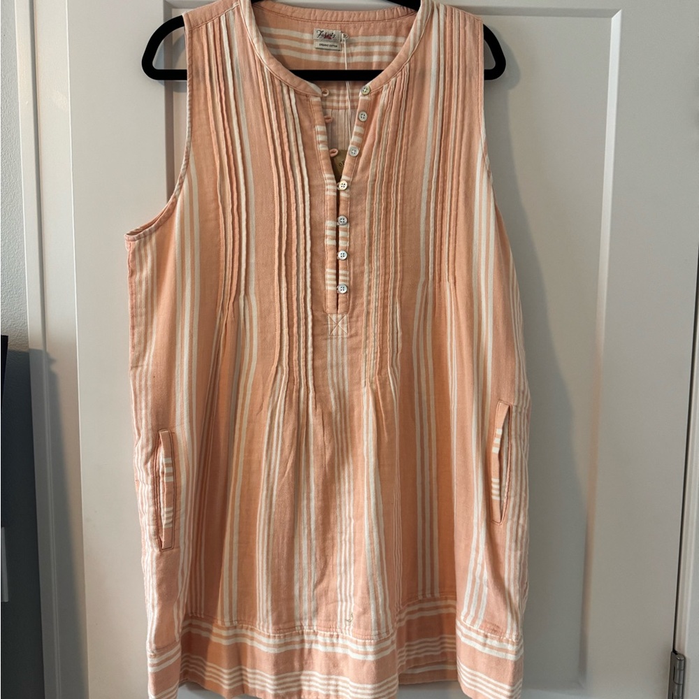 FAHERTY Peach Sleeveless Dress -XL